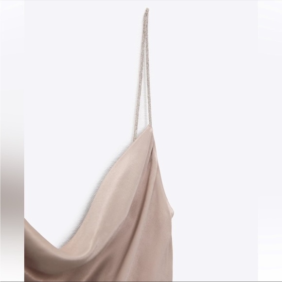 RHINESTONE STRAP SLIP DRESS - Picture 2 of 5